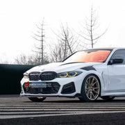 BODY KIT for BMW 3 SERIES G20 LCI 2022+

Set includes:
Front Lip
Hood Bonnet
Side Fender Vents
Side Skirts
Ducktail Spoiler
Rear Diffuser

Material: Plastic

NOTE: Professional installation is required.