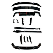 Body Kit for BMW 3 SERIES VII G20 G28 LCI 2019 - 2022
Set includes:

Front Lip
Front Bumper Side Canards
Side Skirts
Diffuser
Roof Spoiler
Spoiler
Material: Plastic (PP)

NOTE: Professional installation is required.
