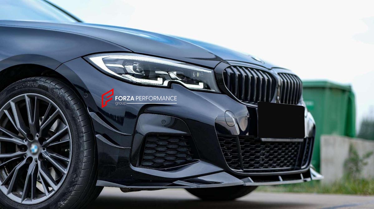 Body Kit for BMW 3 SERIES VII G20 G28 LCI 2019 - 2022
Set includes:

Front Lip
Front Bumper Side Canards
Side Skirts
Diffuser
Roof Spoiler
Spoiler
Material: Plastic (PP)

NOTE: Professional installation is required.