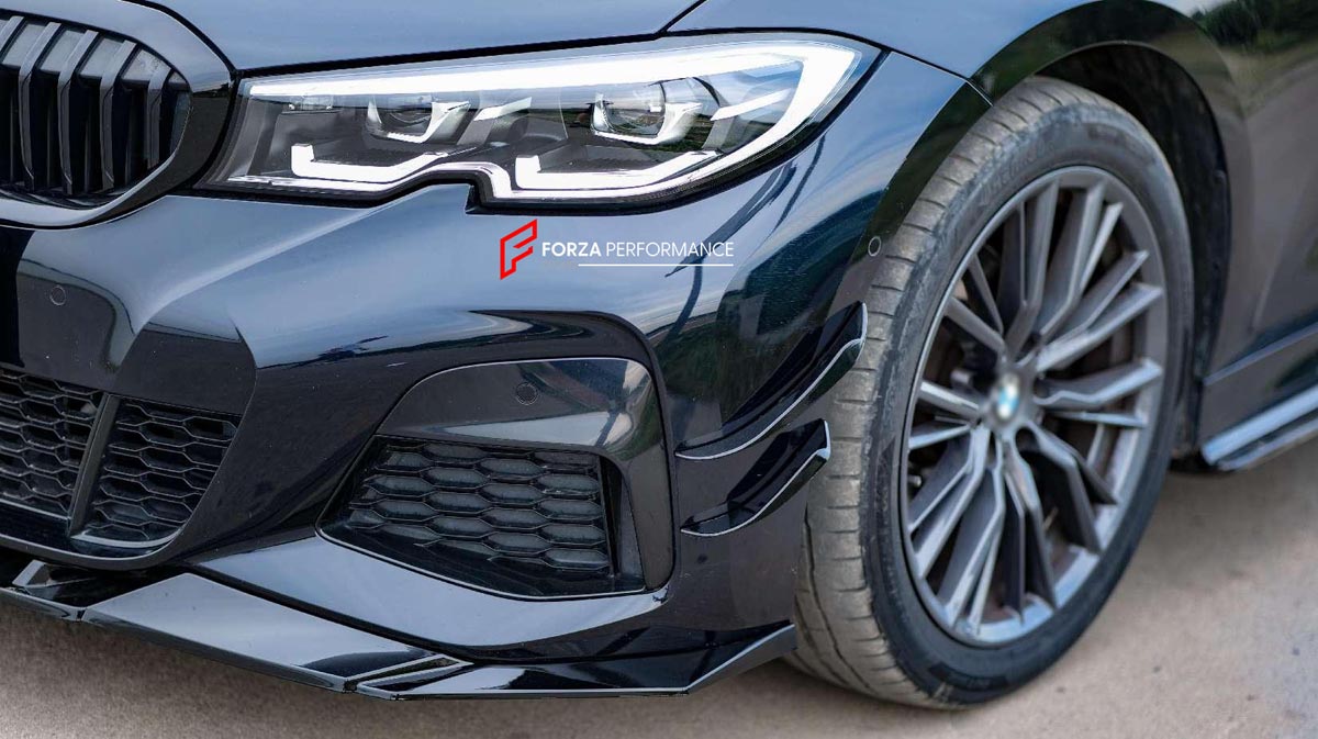 Body Kit for BMW 3 SERIES VII G20 G28 LCI 2019 - 2022
Set includes:

Front Lip
Front Bumper Side Canards
Side Skirts
Diffuser
Roof Spoiler
Spoiler
Material: Plastic (PP)

NOTE: Professional installation is required.