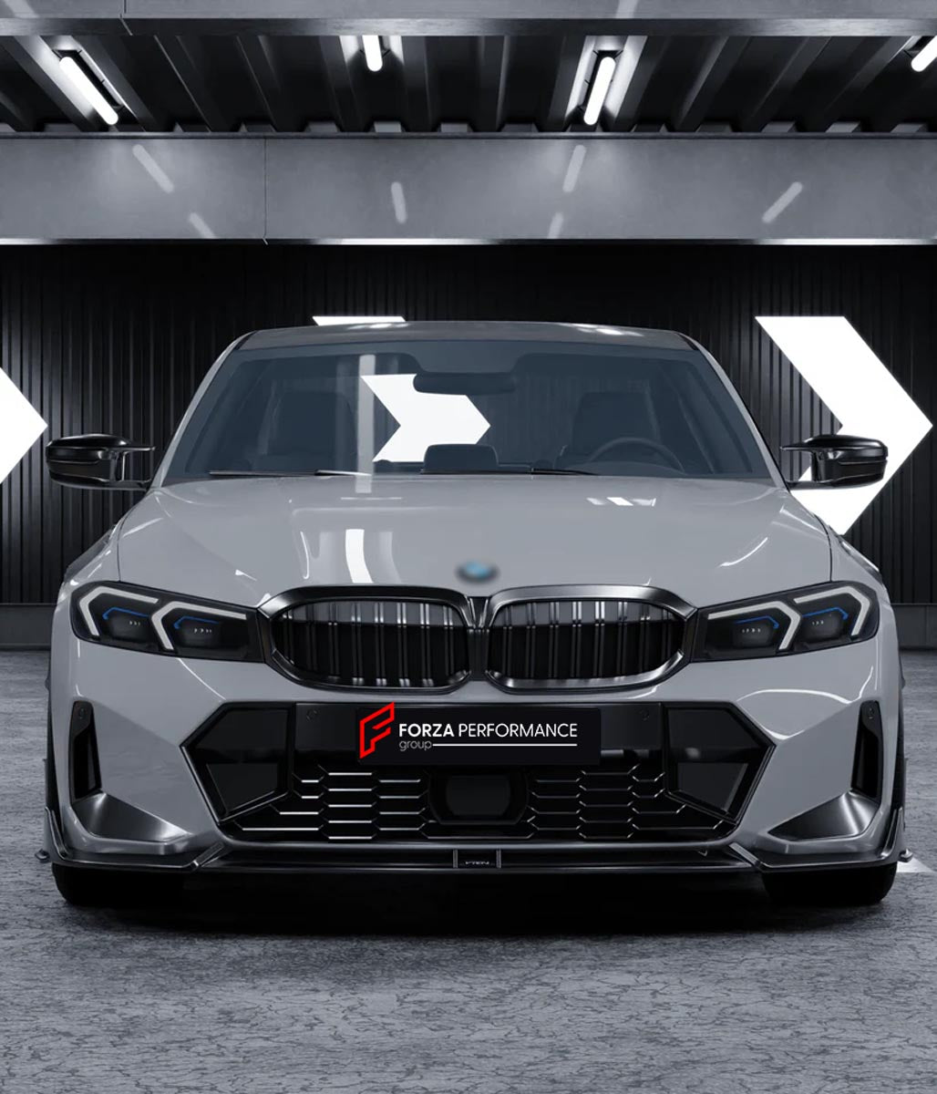 Body Kit for BMW 3 SERIES VII G20 G28 LCI 2023+
Set includes:

Front Lip
Side Skirts
Diffuser
Spoiler
Material: Plastic (PP)

NOTE: Professional installation is required.