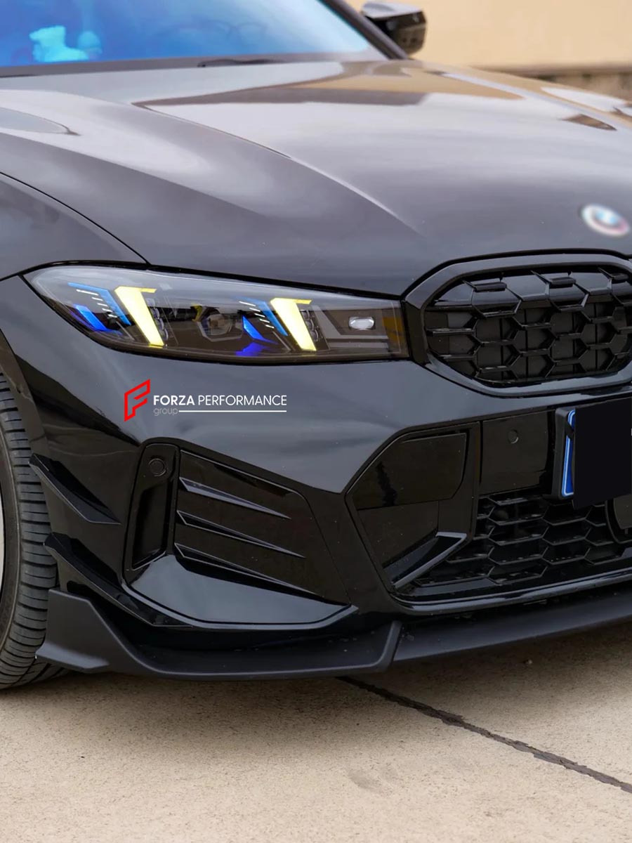 Body Kit for BMW 3 SERIES VII G20 G28 LCI 2023+
Set includes:

Front Lip
Side Skirts
Diffuser
Spoiler
Material: Plastic (PP)

NOTE: Professional installation is required.