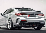 BODY KIT for BMW 4 SERIES G22 2020+

Set includes:
Front Lip
Rear Bumper Fins
Rear Diffuser

Material: Plastic

NOTE: Professional installation is required.
