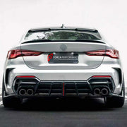 BODY KIT for BMW 4 SERIES G22 2020+

Set includes:
Front Lip
Rear Bumper Fins
Rear Diffuser

Material: Plastic

NOTE: Professional installation is required.