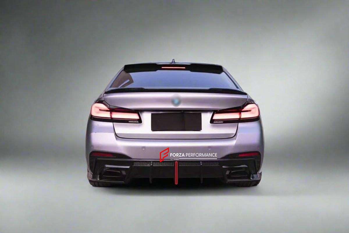 BODY KIT for BMW 5 SERIES G30 G38 2018 - 2023 FORZA PERFORMANCE Custom fit Dry Carbon VTEN Design Style
Set includes:

Front Lip (fits 2021 - 2023 LCI only)
Front Bumper Canards
Side Skirts
Rear Diffuser
Rear Lip
Rear Corners
Rear Spoiler
Roof Spoiler
Material: Plastic

NOTE: Professional installation is required.