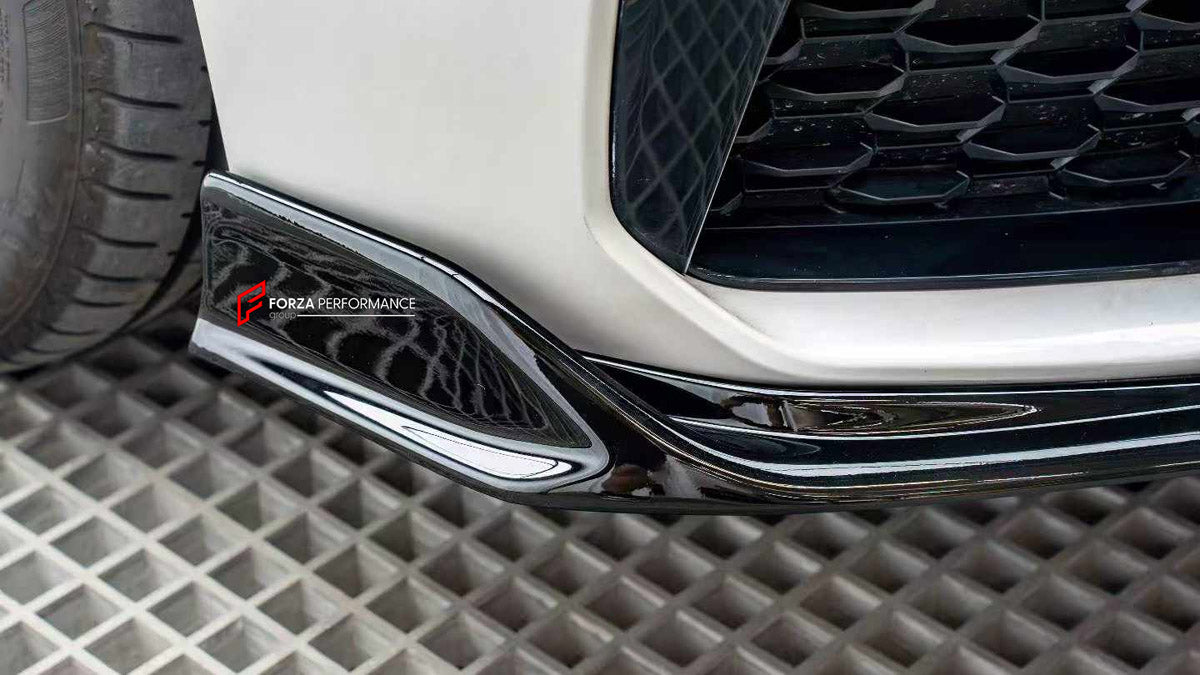 BODY KIT for BMW 5 SERIES G30 G38 LCI 2020 - 2024

Set includes:
Front Lip
Front Grille Mesh Cover Trims
Side Skirts
Rear Bumper Fins
Rear Diffuser

Material: Plastic

NOTE: Professional installation is required.