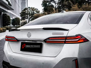 BODY KIT for BMW 5 SERIES G60 G68 M SPORT 2023+ FORZA PERFORMANCE custom fit KT Design Style

Set includes:
Front Lip
Front Bumper Air Vent Covers
Ducktail Spoiler
Rear Bumper Fins
Rear Diffuser

Material: Plastic

NOTE: Professional installation is required.