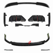 BODY KIT for BMW 5 SERIES G60 G68 M SPORT 2023+ FORZA PERFORMANCE custom fit KT Design Style

Set includes:
Front Lip
Front Bumper Air Vent Covers
Ducktail Spoiler
Rear Bumper Fins
Rear Diffuser

Material: Plastic

NOTE: Professional installation is required.