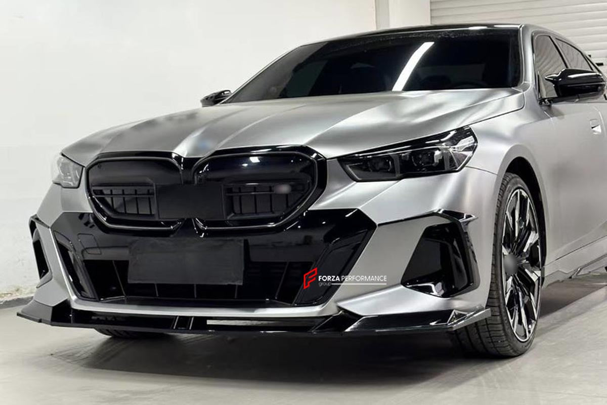 BODY KIT for BMW 5 SERIES SWB G60 2024+ FORZA PERFORMANCE Custom fit Dry Carbon VTEN Design Style
Set includes:

Front Lip
One Piece Front Lip
Front Bumper Canards
Side Skirts
Rear Diffuser
Rear Spoiler
Roof Spoiler
Carbon Fiber Exhaust Tips (530i)
Carbon Fiber Exhaust Tips (525i)
Material: Plastic

NOTE: Professional installation is required.