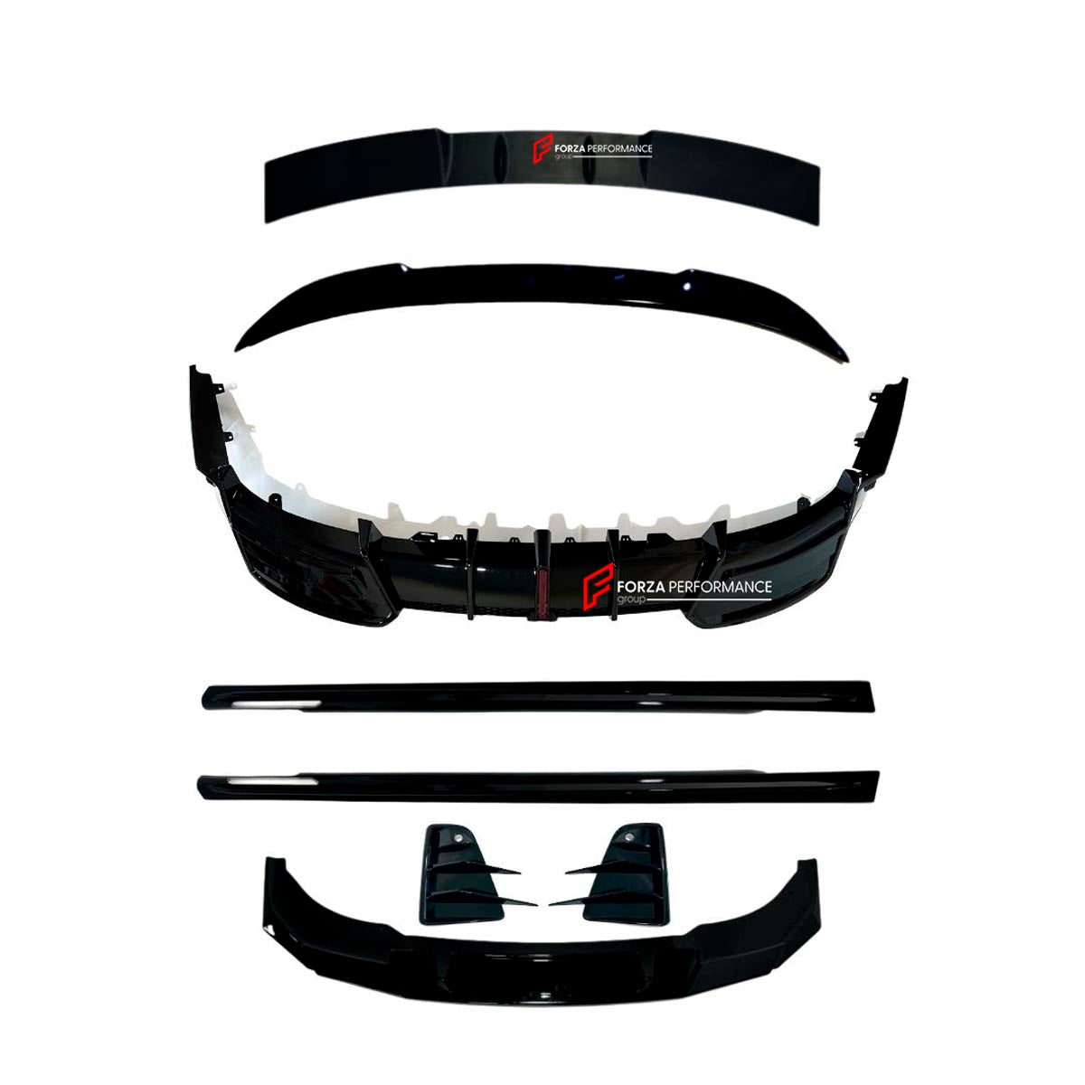 BODY KIT for BMW I3 G28 2022+ FORZA PERFORMANCE Custom fit Dry Carbon VTEN Design Style
Set includes:

One Piece Front Lip
Front Bumper Vent Covers with Canards
Side Skirts
Rear Diffuser
Rear Spoiler
Roof Spoiler
Material: Plastic

NOTE: Professional installation is required.