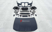 CONVERSION BODY KIT for BMW i3 G28 UPGRADE to M3 G80 2022+ FACELIFT

Set includes:


Front Bumper
Front Lip
Front Grille
Front Canards
Front Hood

Material: Plastic

NOTE:Professional installation is required.