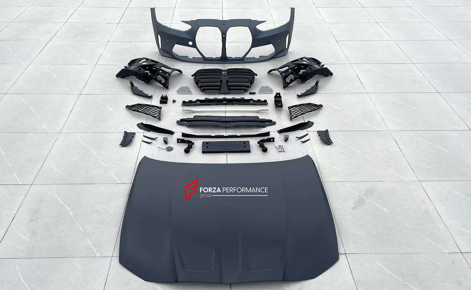 CONVERSION BODY KIT for BMW i3 G28 UPGRADE to M3 G80 2022+ FACELIFT

Set includes:


Front Bumper
Front Lip
Front Grille
Front Canards
Front Hood

Material: Plastic

NOTE:Professional installation is required.