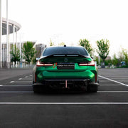 BODY KIT for BMW M3 G80 2020+ FORZA PERFORMANCE custom fit Venom Sport Style

Set includes:
Front Lip
Front Bumper Canards
Side Skirts
Ducktail Spoiler
Rear Bumper Fins
Rear Diffuser

Material: Plastic

NOTE: Professional installation is required.
