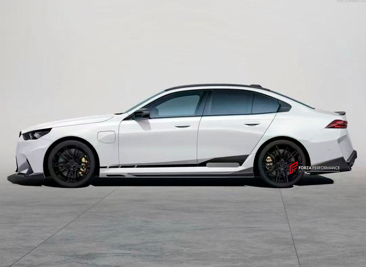 BODY KIT for BMW M5 G90 2024+ FORZA PERFORMANCE custom fit MP Competition

Set includes:
Front Lip
Side Skirts
Rear Spoiler
Rear Diffuser

Material: Plastic

NOTE: Professional installation is required.