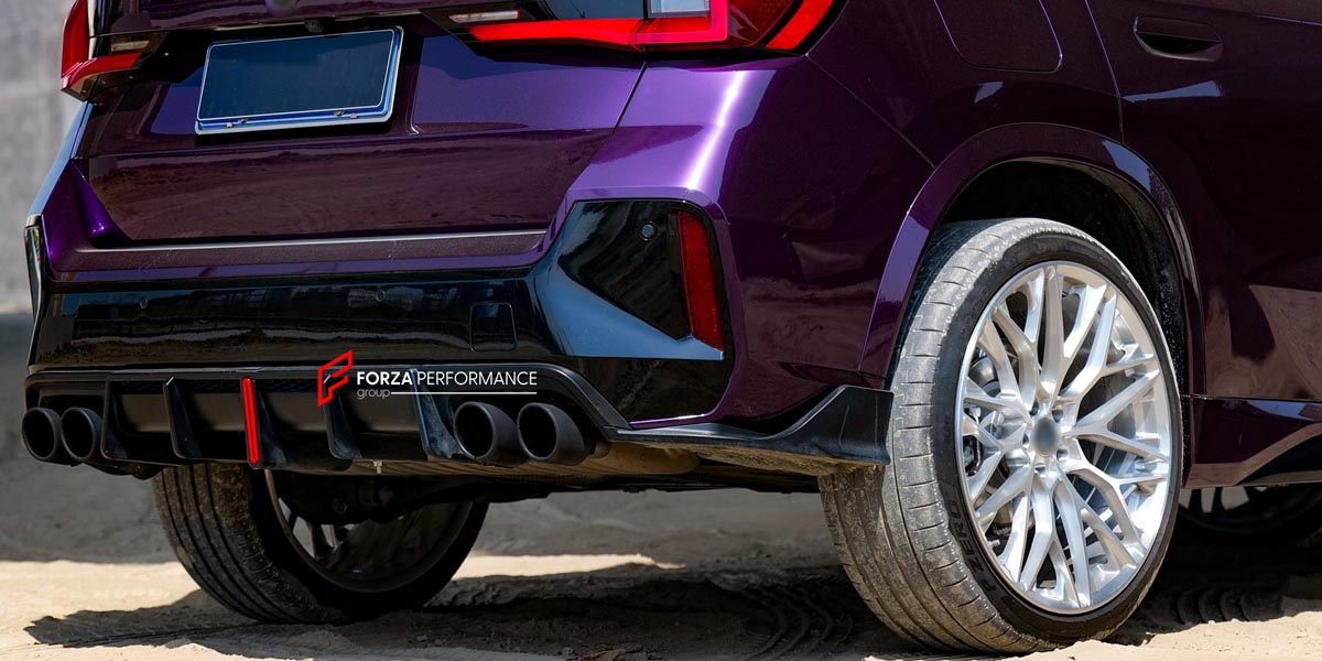BODY KIT for BMW X1 U11 2022+ FORZA PERFORMANCE Custom fit Dry Carbon VTEN Design Style
Set includes:

Front Lip
Side Corners
Rear Diffuser
Rear Lip
Rear Corners
Roof Spoiler
Exhaust Tips
Material: Plastic

NOTE: Professional installation is required.