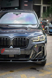 BODY KIT for BMW X3 G01 LCI M40I 2021 - 2024

Set includes:
Front Lip
Rear Bumper Fins
Rear Diffuser

Material: Plastic

NOTE: Professional installation is required.