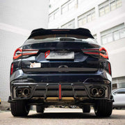 BODY KIT for BMW X3 G01 LCI M40I 2021 - 2024

Set includes:
Front Lip
Rear Bumper Fins
Rear Diffuser

Material: Plastic

NOTE: Professional installation is required.