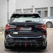 BODY KIT for BMW X3 G01 LCI M40I 2021 - 2024

Set includes:
Front Lip
Rear Bumper Fins
Rear Diffuser

Material: Plastic

NOTE: Professional installation is required.