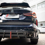 BODY KIT for BMW X3 G01 LCI M40I 2021 - 2024

Set includes:
Front Lip
Rear Bumper Fins
Rear Diffuser

Material: Plastic

NOTE: Professional installation is required.