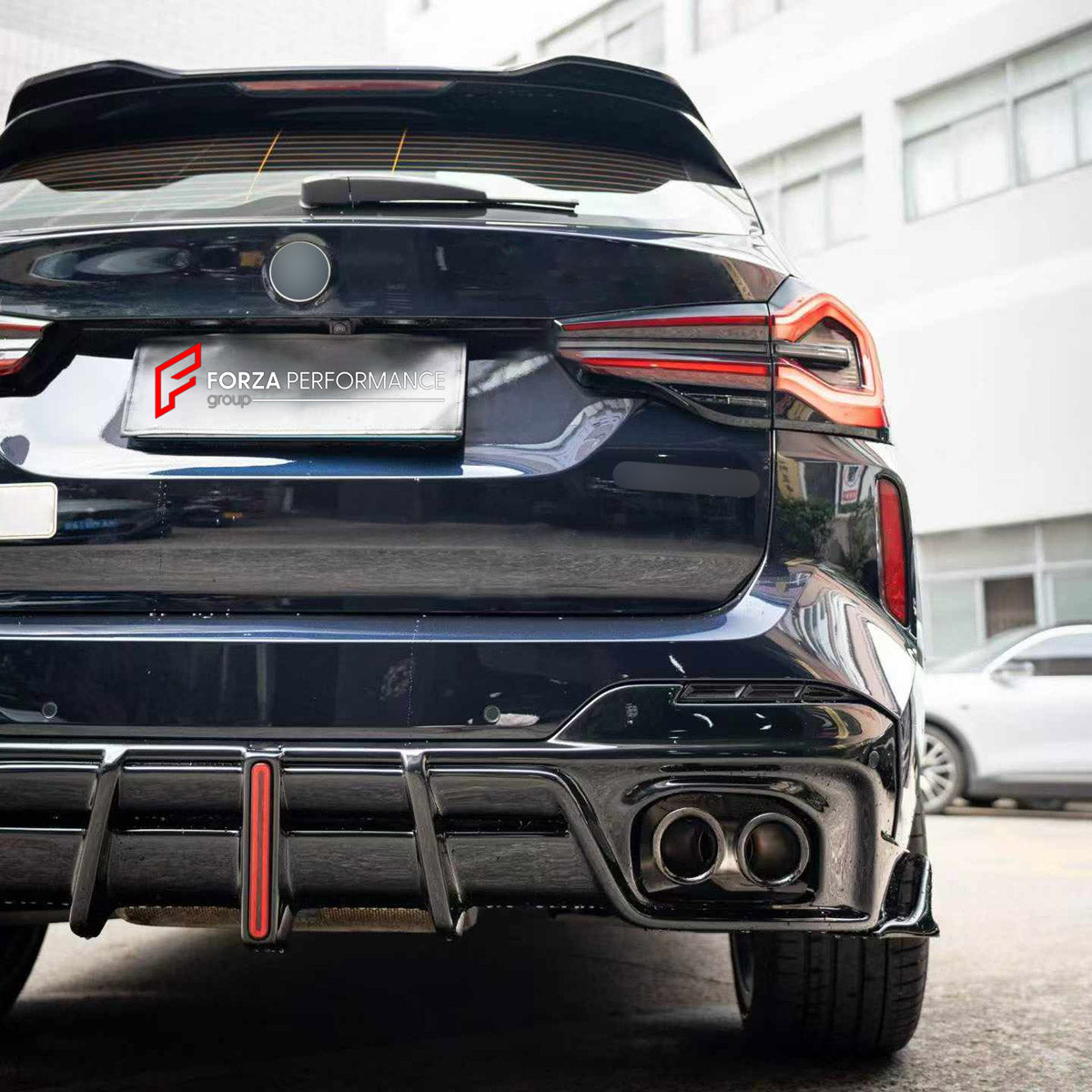 BODY KIT for BMW X3 G01 LCI M40I 2021 - 2024

Set includes:
Front Lip
Rear Bumper Fins
Rear Diffuser

Material: Plastic

NOTE: Professional installation is required.