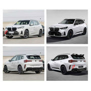 BODY KIT for BMW X3 G45 2024+ FORZA PERFORMANCE custom fit MP OEM Style

Set includes:
Front Lip
Front Bumper Air Vent Covers
Front Grille
Side Mirror Covers
Roof Spoiler
Rear Bumper Fins
Rear Diffuser
Exhaust Tips

Material: Plastic

NOTE: Professional installation is required.
