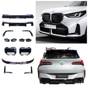 BODY KIT for BMW X3 G45 G48 2024+ FORZA PERFORMANCE custom fit M Performance

Set includes:
Front Lip
Front Bumper Canards
Front Grille
Side Mirror Covers
Rear Bumper Fins
Rear Diffuser

Material: Plastic

NOTE: Professional installation is required.