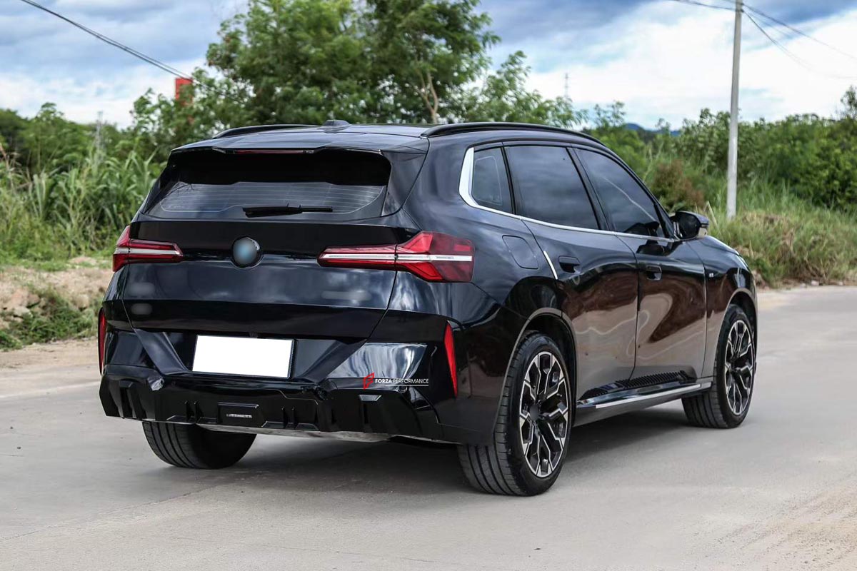 BODY KIT for BMW X3 X3M50 G45 G48 2024+
Set includes:

Front Lip
Front Bumper Canards
Front Grille
Side Mirror Covers - two versions available: one for BMW X3 M50, one for the base X3 (each offered in Carbon or Plastic)
Rear Bumper Fins
Rear Diffuser - two versions available: one for BMW X3 M50, one for the base X3
Exhaust Pipes - two versions available: one for BMW X3 M50, one for the base X3
Material: Plastic

NOTE: Professional installation is required.