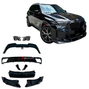 BODY KIT for BMW X5 G05 2019+ FORZA PERFORMANCE Custom fit Dry Carbon VTEN Design Style
Set includes:

Front Lip (fits 2023 - 2025 only)
Rear Diffuser
Roof Spoiler
Quad Carbon Fiber Exhaust Tips
Material: Plastic

NOTE: Professional installation is required.