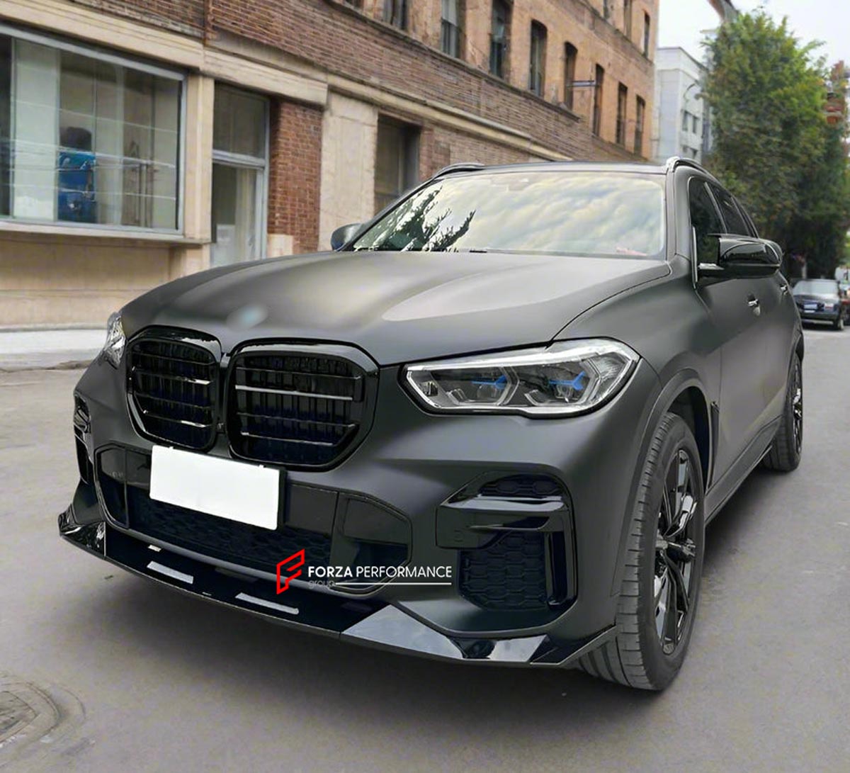 BODY KIT for BMW X5 G05 2019+ FORZA PERFORMANCE Custom fit Dry Carbon VTEN Design Style
Set includes:

Front Lip (fits 2023 - 2025 only)
Rear Diffuser
Roof Spoiler
Quad Carbon Fiber Exhaust Tips
Material: Plastic

NOTE: Professional installation is required.