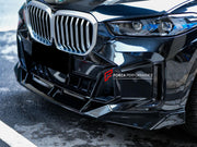 BODY KIT for BMW X5 G05 2019+ FORZA PERFORMANCE Custom fit Dry Carbon VTEN Design Style
Set includes:

Front Lip (fits 2023 - 2025 only)
Rear Diffuser
Roof Spoiler
Quad Carbon Fiber Exhaust Tips
Material: Plastic

NOTE: Professional installation is required.