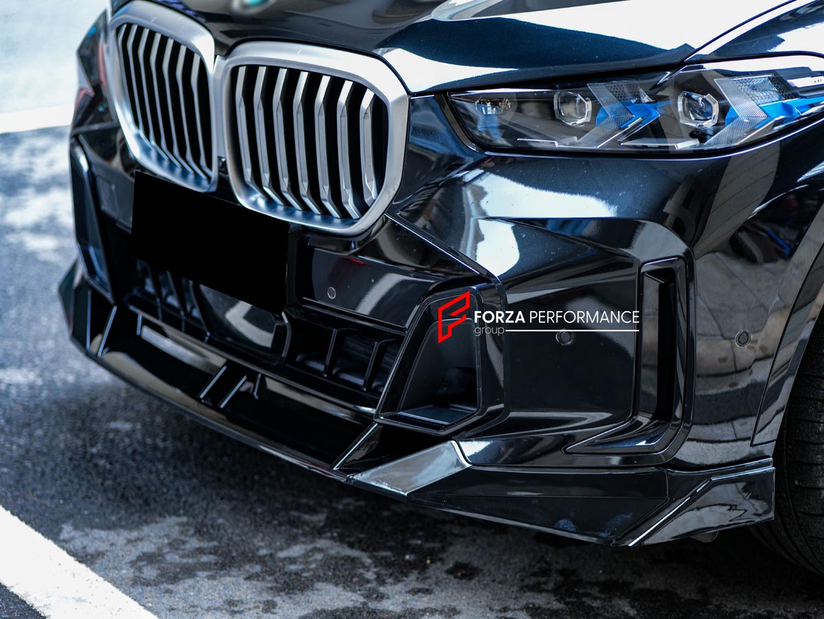 BODY KIT for BMW X5 G05 2019+ FORZA PERFORMANCE Custom fit Dry Carbon VTEN Design Style
Set includes:

Front Lip (fits 2023 - 2025 only)
Rear Diffuser
Roof Spoiler
Quad Carbon Fiber Exhaust Tips
Material: Plastic

NOTE: Professional installation is required.