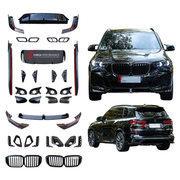 BODY KIT for BMW X5 G05 LCI 2023+ FORZA PERFORMANCE custom fit MP Style

Set includes:
Front Lip
Front Bumper Air Vent Covers
Front Grille
Side Fender Vents
Side Mirror Covers
Side Skirts
Roof Spoiler
Rear Bumper Fins
Rear Diffuser
Exhaust Tips

Material: Plastic

NOTE: Professional installation is required.
