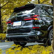 BODY KIT for BMW X5 G05 LCI 2023+ FORZA PERFORMANCE custom fit MP Style

Set includes:
Front Lip
Front Bumper Air Vent Covers
Front Grille
Side Fender Vents
Side Mirror Covers
Side Skirts
Roof Spoiler
Rear Bumper Fins
Rear Diffuser
Exhaust Tips

Material: Plastic

NOTE: Professional installation is required.