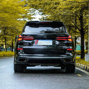 BODY KIT for BMW X5 G05 LCI 2023+ FORZA PERFORMANCE custom fit MP Style

Set includes:
Front Lip
Front Bumper Air Vent Covers
Front Grille
Side Fender Vents
Side Mirror Covers
Side Skirts
Roof Spoiler
Rear Bumper Fins
Rear Diffuser
Exhaust Tips

Material: Plastic

NOTE: Professional installation is required.