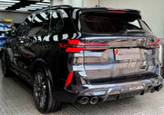 BODY KIT for BMW X5M F95 LCI 2023+
Set includes:

Front Lip
Front Bumper Assembly
Front Fender Flares
Rear Fender Flares
Rear Bumper Assembly
Rear Diffuser
Exhaust Tips
Material: Plastic

NOTE: Professional installation is required.