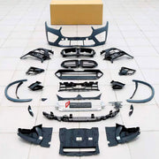 BODY KIT for BMW X5M F95 LCI 2023+
Set includes:

Front Lip
Front Bumper Assembly
Front Fender Flares
Rear Fender Flares
Rear Bumper Assembly
Rear Diffuser
Exhaust Tips
Material: Plastic

NOTE: Professional installation is required.