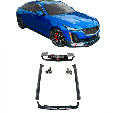 BODY KIT for CADILLAC CT5



Set includes:


Front Lip
Side Skirts
Rear Diffuser
Exhaust Tips

Material: PP Plastic

NOTE: Professional installation is required. For an extra cost can offer hood like on photo