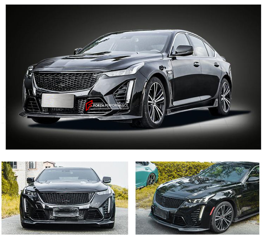 FRONT BUMPER CT5 BLACK WING STYLE REAR DIFFUSER CT5 V STYLE FOR CADILLAC CT5 2019+