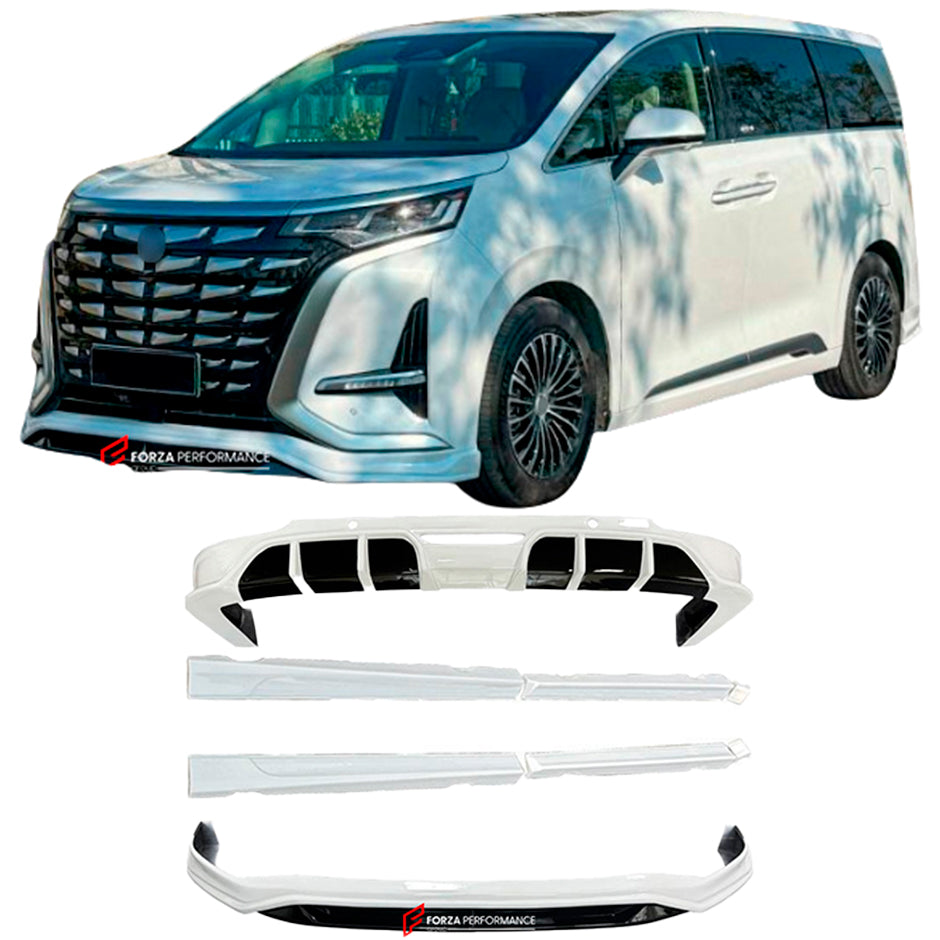 BODY KIT for DENZA D9 2022+

Set includes:
Front Lip

Side Skirts
Rear Diffuser


Material: Plastic

NOTE: Professional installation is required.

Why “Contact Us for Pricing”?

We don’t display fixed prices because our goal is to offer you the most competitive deal possible. Product costs often decrease over time, and by requesting a quote, you’ll receive our most up-to-date price on market.

SECURED PAYMENT METHODS&nbsp;
PayPal (+4.4% fee)
Visa / Mastercard / American Express (through PayPal)

Bank Wire t