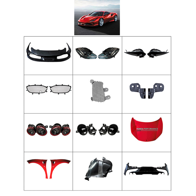 BODY KIT for FERRARI F8 TRIBUTO 2019 - 2022