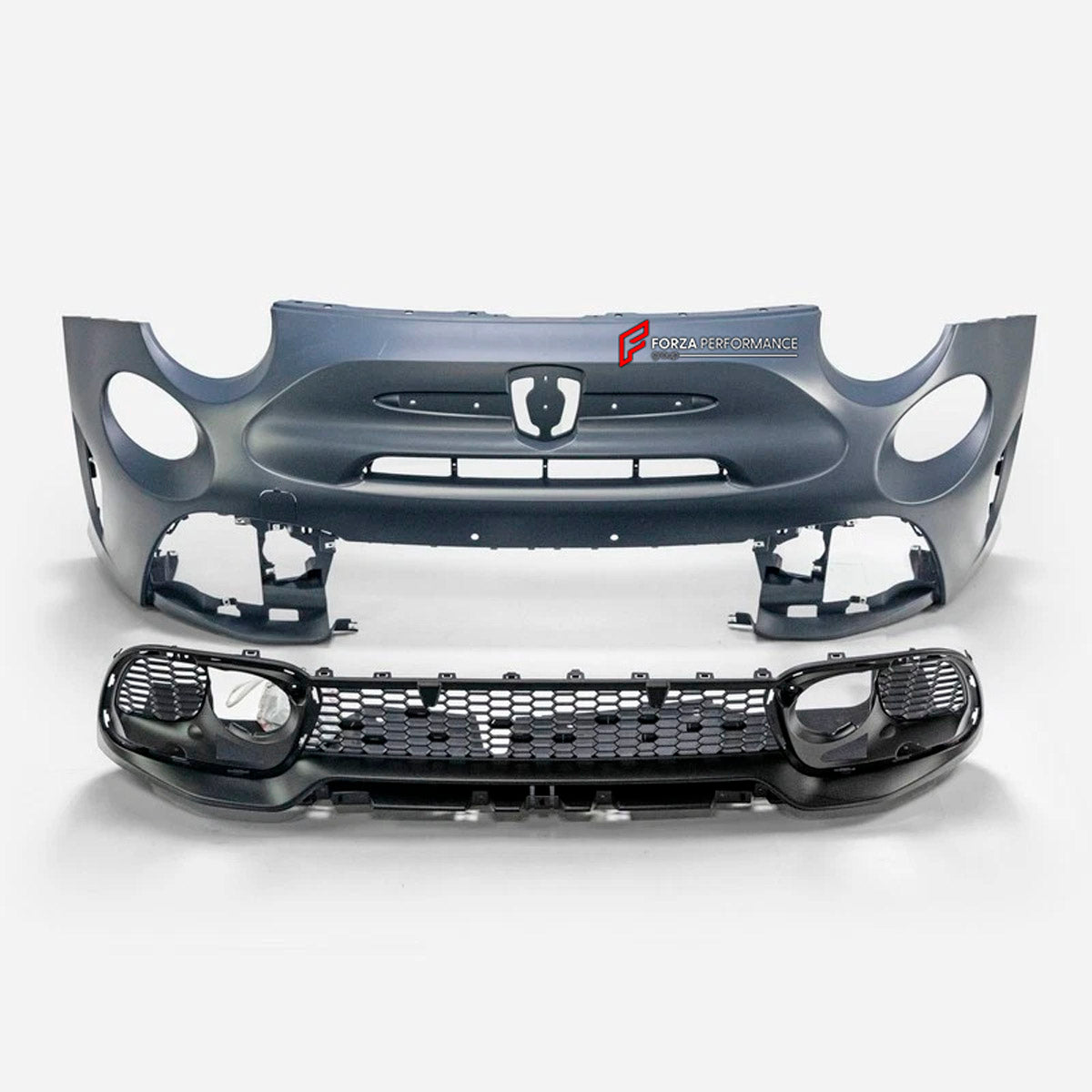 BODY KIT for Fiat 500 2015+
Set includes:

Front Bumper Assembly
Side Skirts
Rear Diffuser
Rear Bumper
Material: Plastic

NOTE: Professional installation is required.