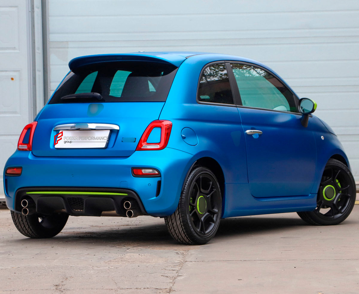 BODY KIT for Fiat 500 2015+
Set includes:

Front Bumper Assembly
Side Skirts
Rear Diffuser
Rear Bumper
Material: Plastic

NOTE: Professional installation is required.