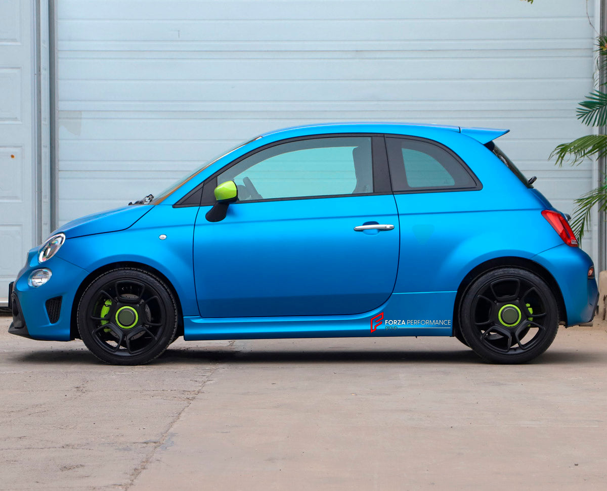 BODY KIT for Fiat 500 2015+
Set includes:

Front Bumper Assembly
Side Skirts
Rear Diffuser
Rear Bumper
Material: Plastic

NOTE: Professional installation is required.