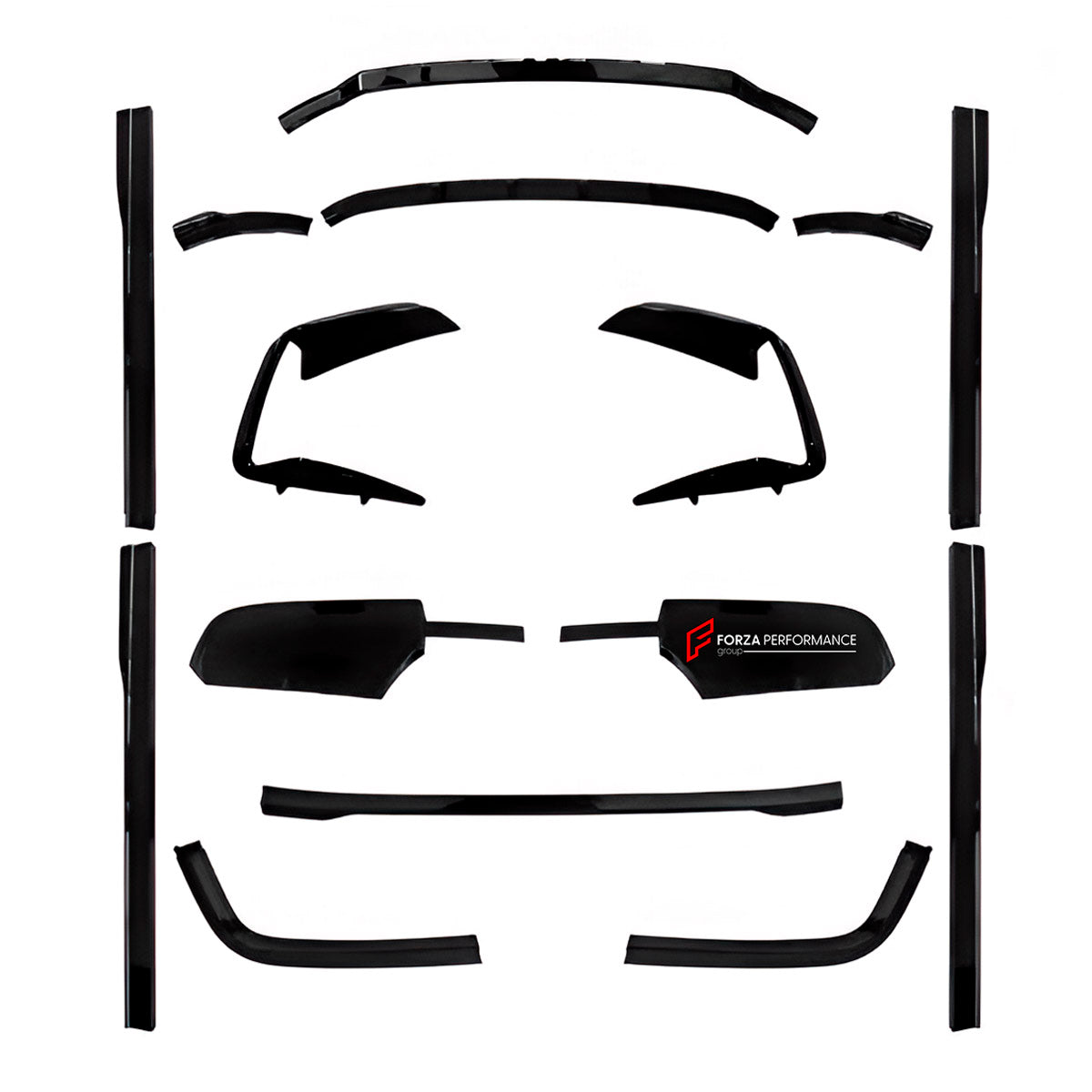 BODY KIT for Ford Ford Transit Custom II 2 2023+
Set includes:

Front Lip
Front Bumper Vents
Side Skirts
Rear Diffuser
Material: Plastic

NOTE: Professional installation is required.