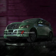 BODY KIT for INFINITI Q56 2012 - 2016  Set includes:   Front Bumper with Headlights Front Grille Rear Bumper with Taillights Exhaust Tips