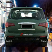 BODY KIT for INFINITI Q56 2012 - 2016  Set includes:   Front Bumper with Headlights Front Grille Rear Bumper with Taillights Exhaust Tips