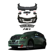 BODY KIT for INFINITI Q56 2012 - 2016  Set includes:   Front Bumper with Headlights Front Grille Rear Bumper with Taillights Exhaust Tips