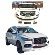 BODY KIT for INFINITI QX60 L50 FACELIFT 2016 - 2021 FORZA PERFORMANCE custom fit Larte Design Style

Set includes:
Front Lip
Front Bumper Assembly
Front Grille
Rear Bumper Assembly
Rear Diffuser
Exhaust Tips

Material: Plastic

NOTE: Professional installation is required.