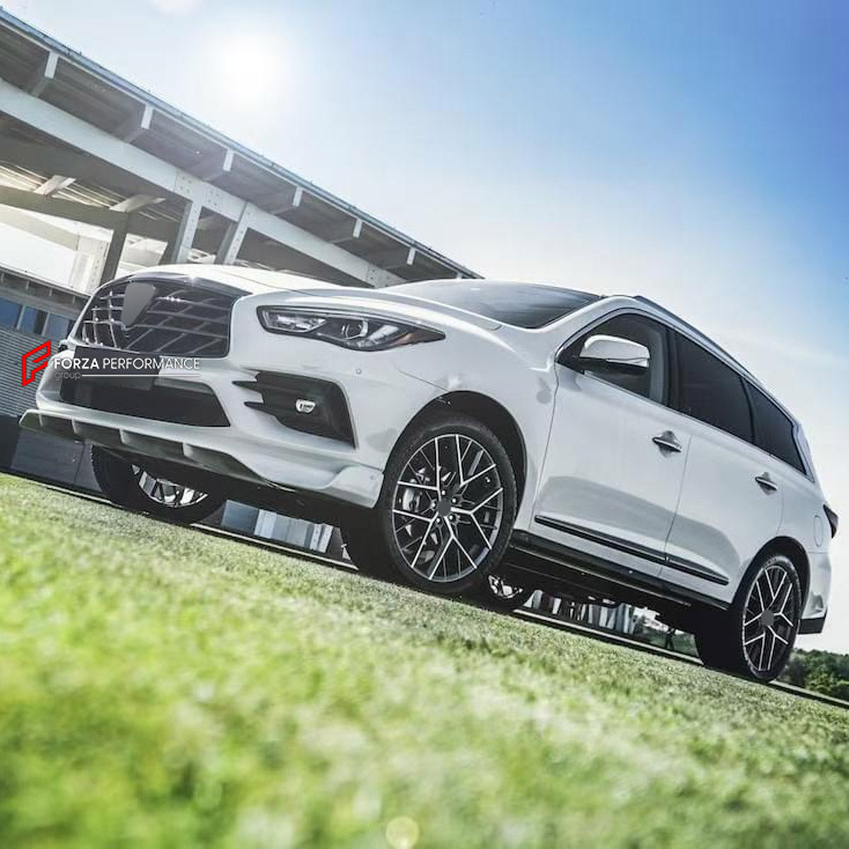 BODY KIT for INFINITI QX60 L50 FACELIFT 2016 - 2021 FORZA PERFORMANCE custom fit Larte Design Style

Set includes:
Front Lip
Front Bumper Assembly
Front Grille
Rear Bumper Assembly
Rear Diffuser
Exhaust Tips

Material: Plastic

NOTE: Professional installation is required.
