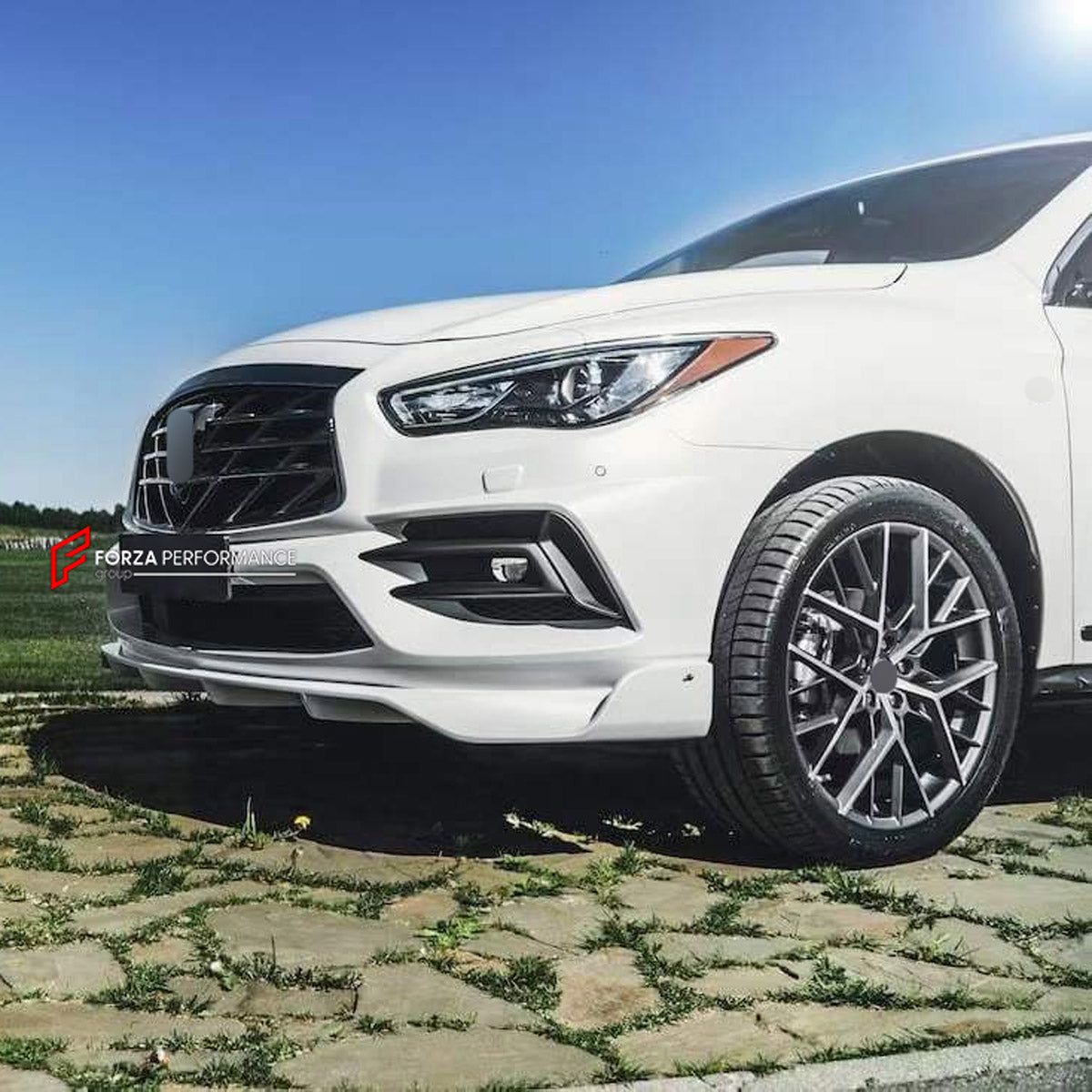 BODY KIT for INFINITI QX60 L50 FACELIFT 2016 - 2021 FORZA PERFORMANCE custom fit Larte Design Style

Set includes:
Front Lip
Front Bumper Assembly
Front Grille
Rear Bumper Assembly
Rear Diffuser
Exhaust Tips

Material: Plastic

NOTE: Professional installation is required.